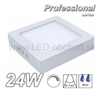 LED stmievateľné svietidlo štvorcové biele  24W Professional