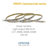 LED pás PROFI Commercial 9,6W/m 120LED/m CRI97 (NW 4000K) - 800lm/m