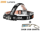 ČELOVKA ACEBEAM H50 3 x Osram KW  LED dosvit 209m USB nabíjateľná