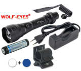 LED Baterka Wolf-Eyes X-Beam Biela XP-L V5 v.2 2017 + Modrá LED Full Set