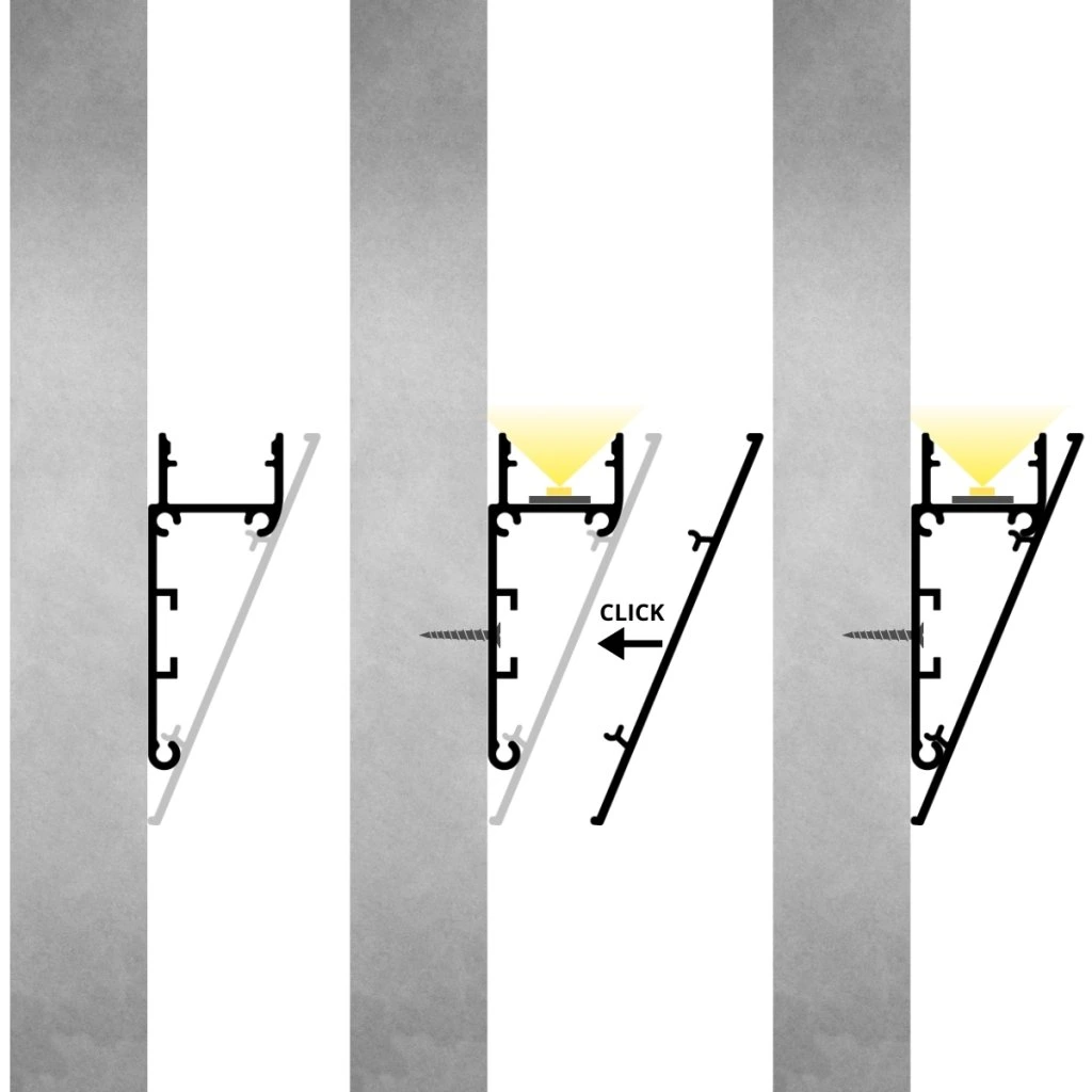 Nástenná LED lišta WALL - Biela