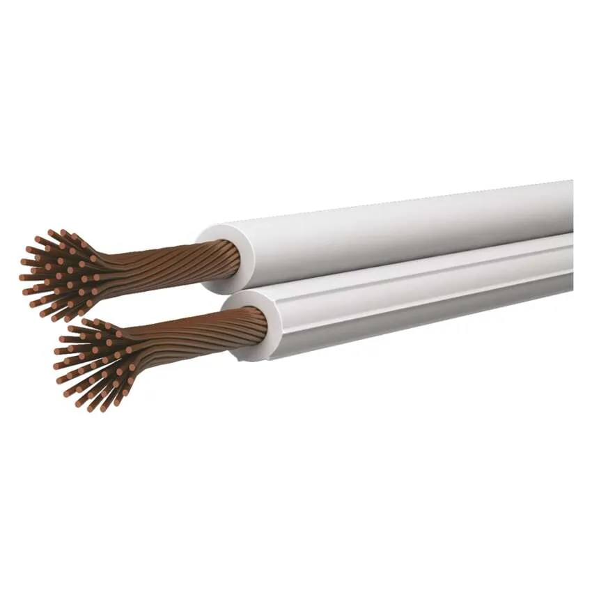 Prémiový napájací kábel 2x0,35 mm² – 100% Meď - Biely