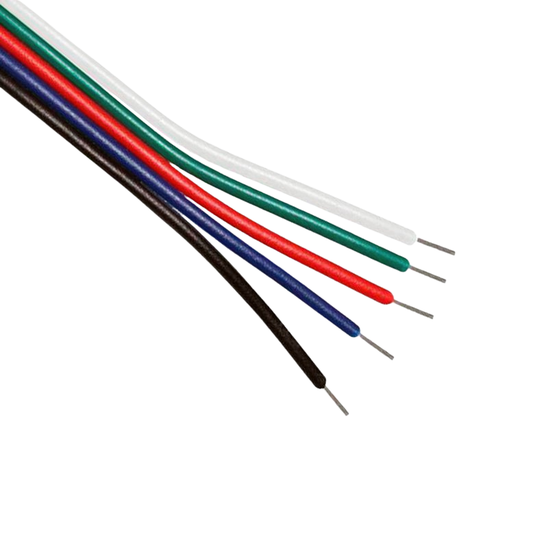 Kábel na napájanie RGBW pásov s prierezom 5x0,35 mm² - 100% pocínovaná meď 