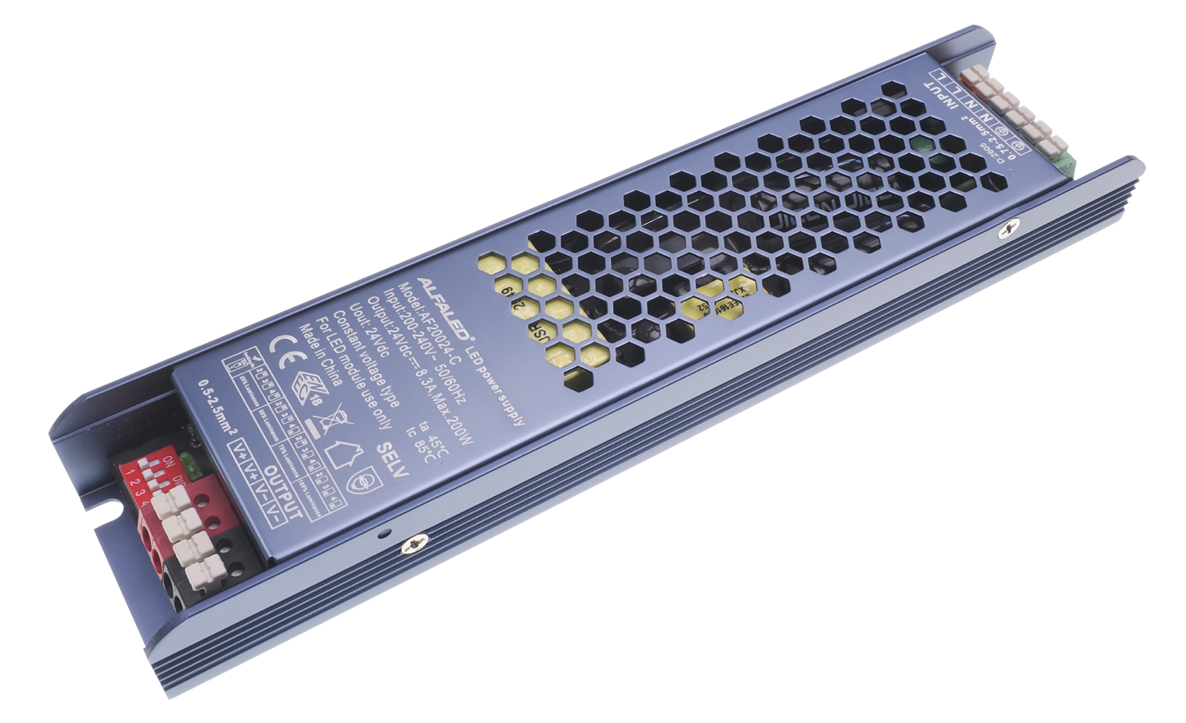 ALFALED 200W Soft-Start LED Zdroj so 4-krokovou reguláciou jasu (16-24V) – Séria C