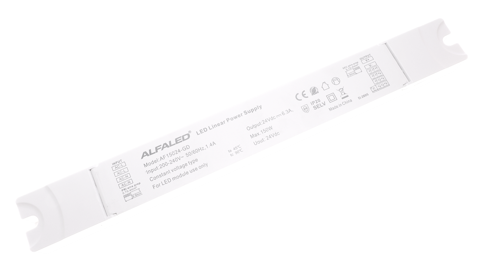 ALFALED 150W Soft-Start LED Zdroj so 4-krokovou reguláciou jasu (16-24V) – Séria GD
