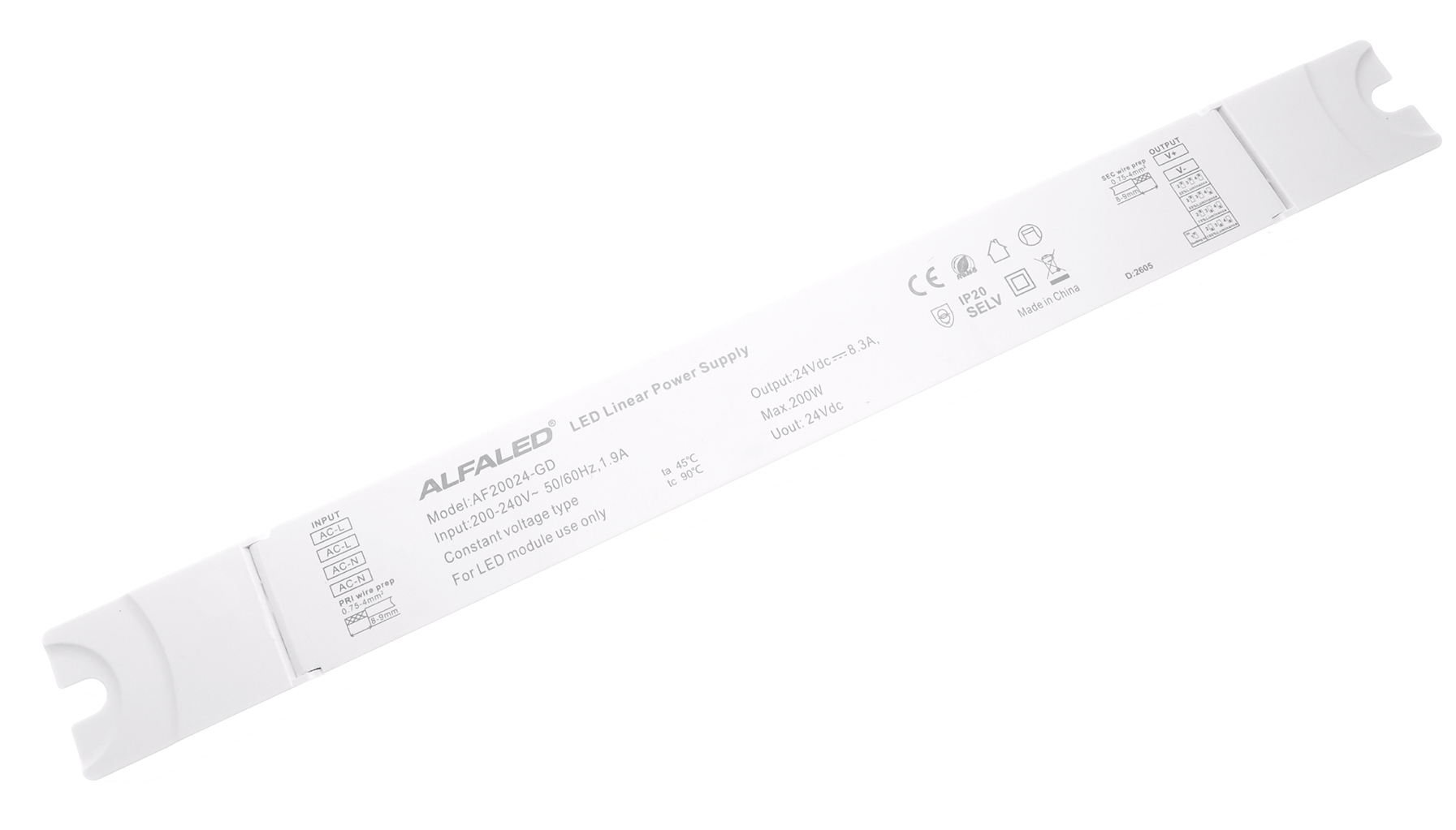 ALFALED 200W Soft-Start LED Zdroj so 4-krokovou reguláciou jasu (16-24V) – Séria GD