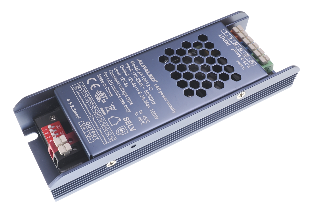 ALFALED 100W Soft-Start LED Zdroj so 4-krokovou reguláciou jasu (3-12V) – Séria C