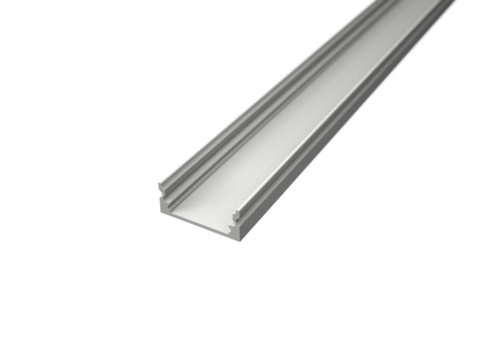 Hliníkový profil SIMPLE 17,1x8mm povrchový nízky- Biely elox