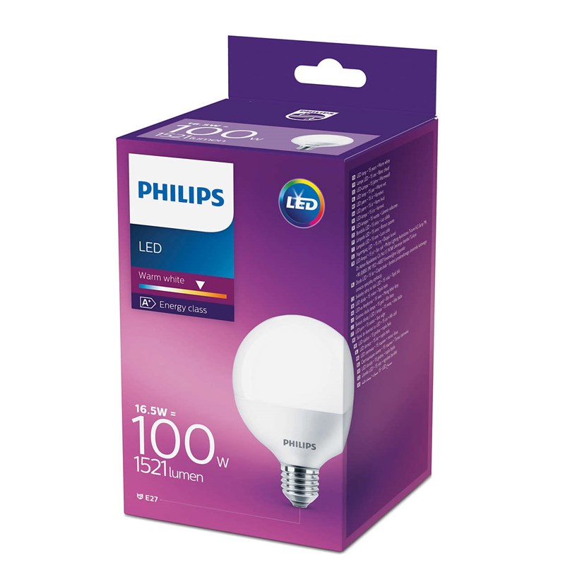 Philips LED GLOBE100 15W E27 Teplá biela 2700K 