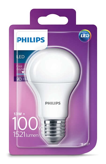 Philips LED CLA100 12,5-13W E27 Studená denná 6000K