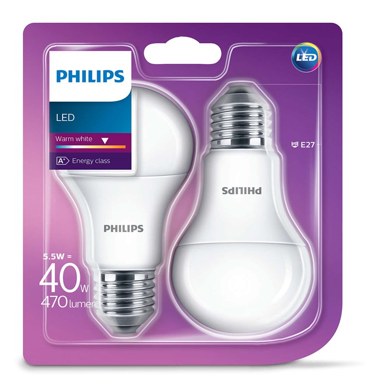 Philips LED CLA40 5,5W E27 Teplá biela 2700K