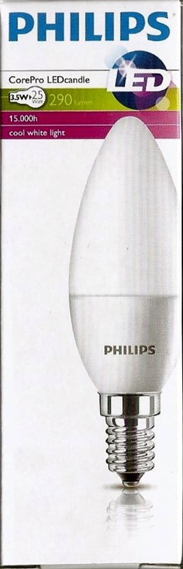 Philips LED CLB25 3,5W  E14 Studená 4000K