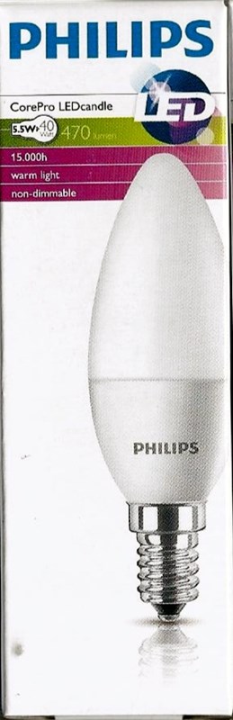 Philips LED CLB40 5,5W E14 Teplá biela 2700K