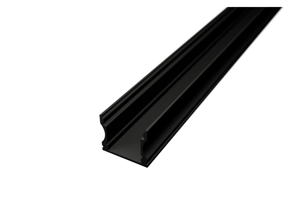 Hliníkový profil SIMPLE V 17,3x14,5mm povrchový vysoký- čierny elox