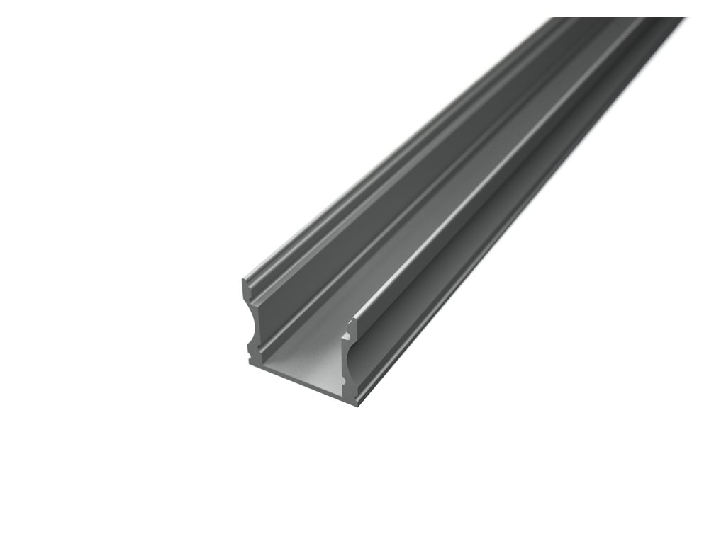 Hliníkový profil SIMPLE V 17,3x14,5mm povrchový vysoký- strieborný elox
