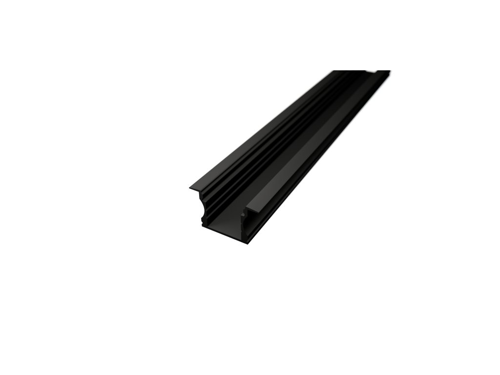 Hliníkový profil SIMPLE ZV 17,1x14,5mm zápustný vysoký- čierny elox