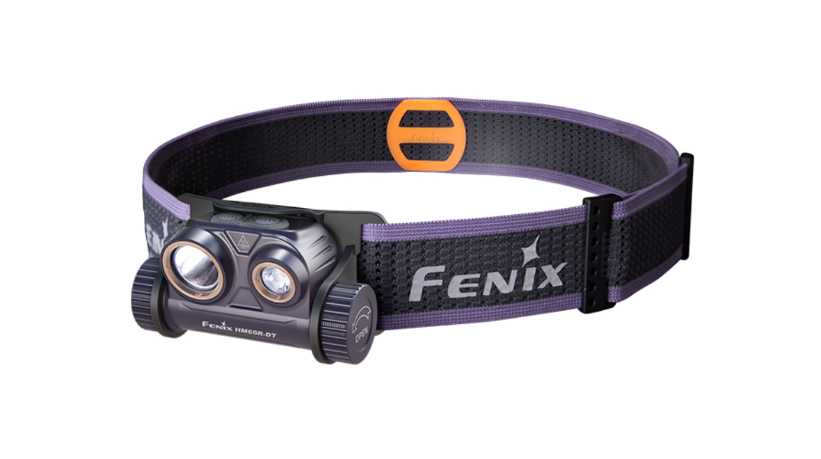 LED Čelovka Fenix HM65R-DT , USB-C nabíjateľná dark purple