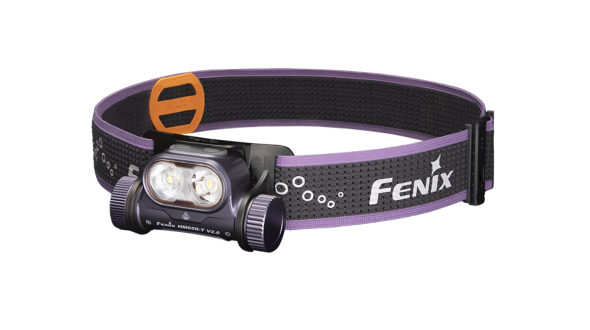 LED Čelovka Fenix HM65R-T v2.0., USB-C nabíjateľná ,tmavo fialová 