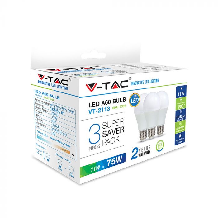 V-TAC LED E27 11W, 1055lm VT-2113