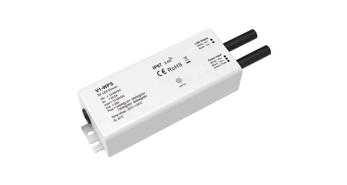 Riadiaca jednotka ATTRACTIVE IP67, 20A 12-48V pre Jednofar. osv. V1-WPS