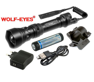 Nabíjateľný prísvit k nočnému videniu Wolf-Eyes Ranger IR850, USB v.2017 - Full 