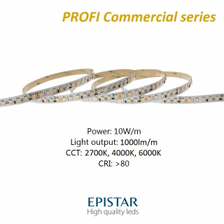 LED pás PROFI Commercial 10W/m 120LED/m CRI90 (CW 6000K) - 1000lm/m