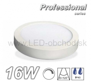 LED stmievateľné svietidlo okrúhle biele  16W Professional
