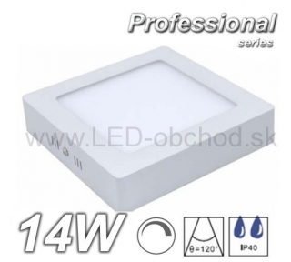 LED stmievateľné svietidlo štvorcové biele  14W Professional