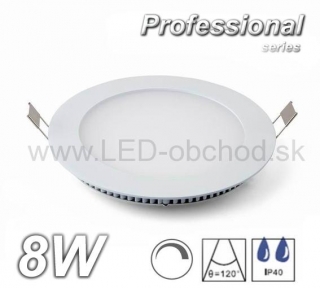 LED stmievateľné svietidlo okrúhle biele  8W Professional