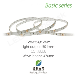 LED pásik BASIC series 4,8W/12V 60 LED/m IP54 - MODRÝ 