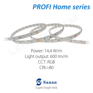LED pás PROFI Home 14,4W/24V RGB 60 LED/m