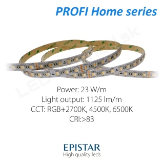 LED pás PROFI Home 23W/24V RGBW 4in1, 72 LED/m (WW -2700K)