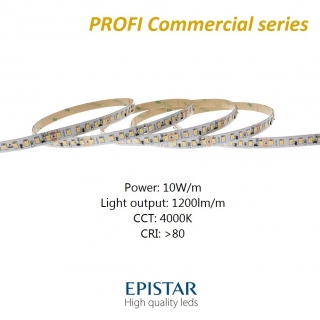 LED pás PROFI Commercial 10W/m 120LED/m CRI90 (NW 4000K) - 900lm/m