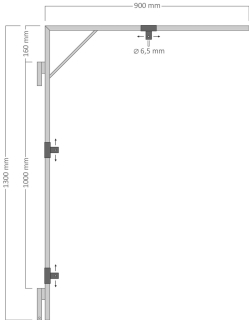 Držiak motívov na stĺpy VO pre dekory 90-130 cm (max.), 90x130 cm, pre 2x U20S