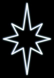 LED svetelný motív - hviezda, 80x120cm ľadová biela