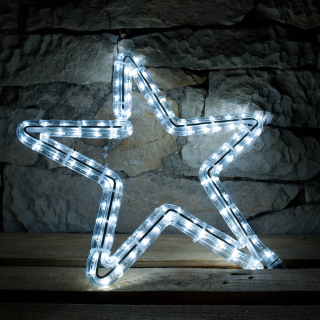 LED svetelný motív - hviezda 70cm , ľadová biela, uchytenie na EFCON